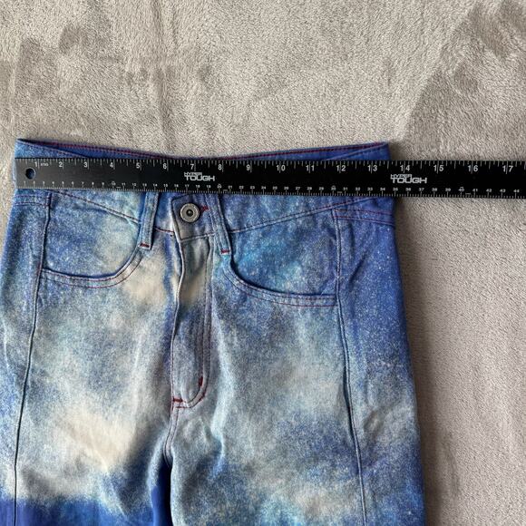 Mandinga Jeans Women Small Blue Bleached Storm High Rise Straight Leg - Picture 6 of 7